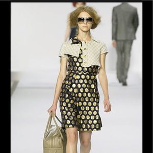 Marc Jacobs *RUNWAY* silk metallic polka dot dress